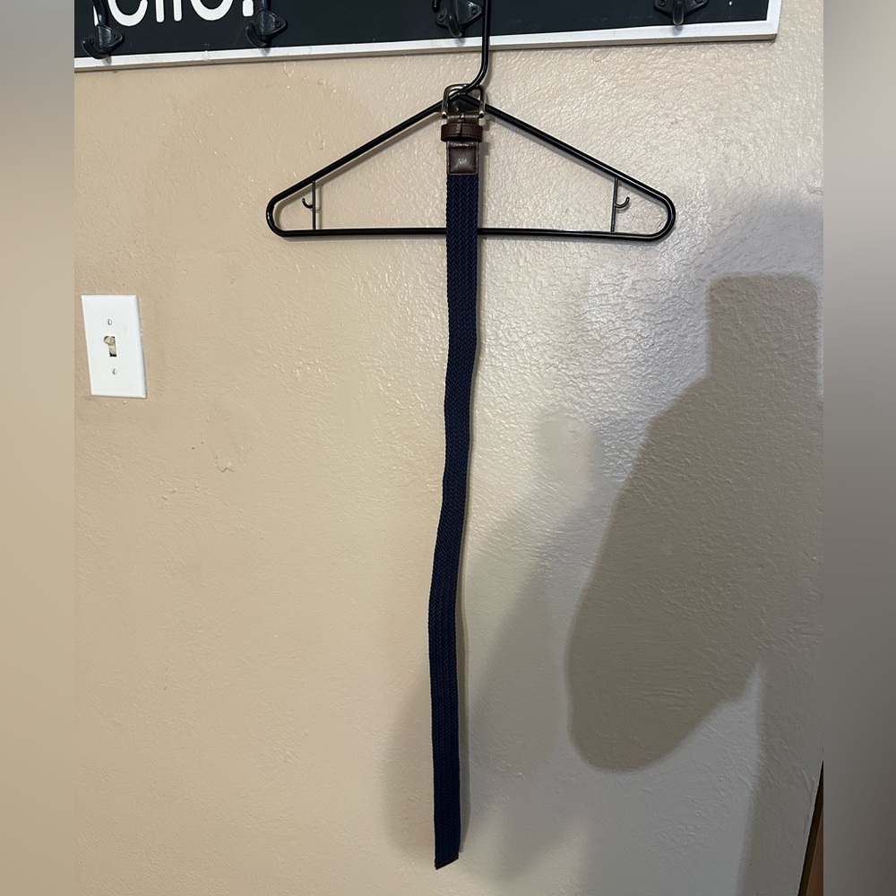 Boys Navy Woven Belt